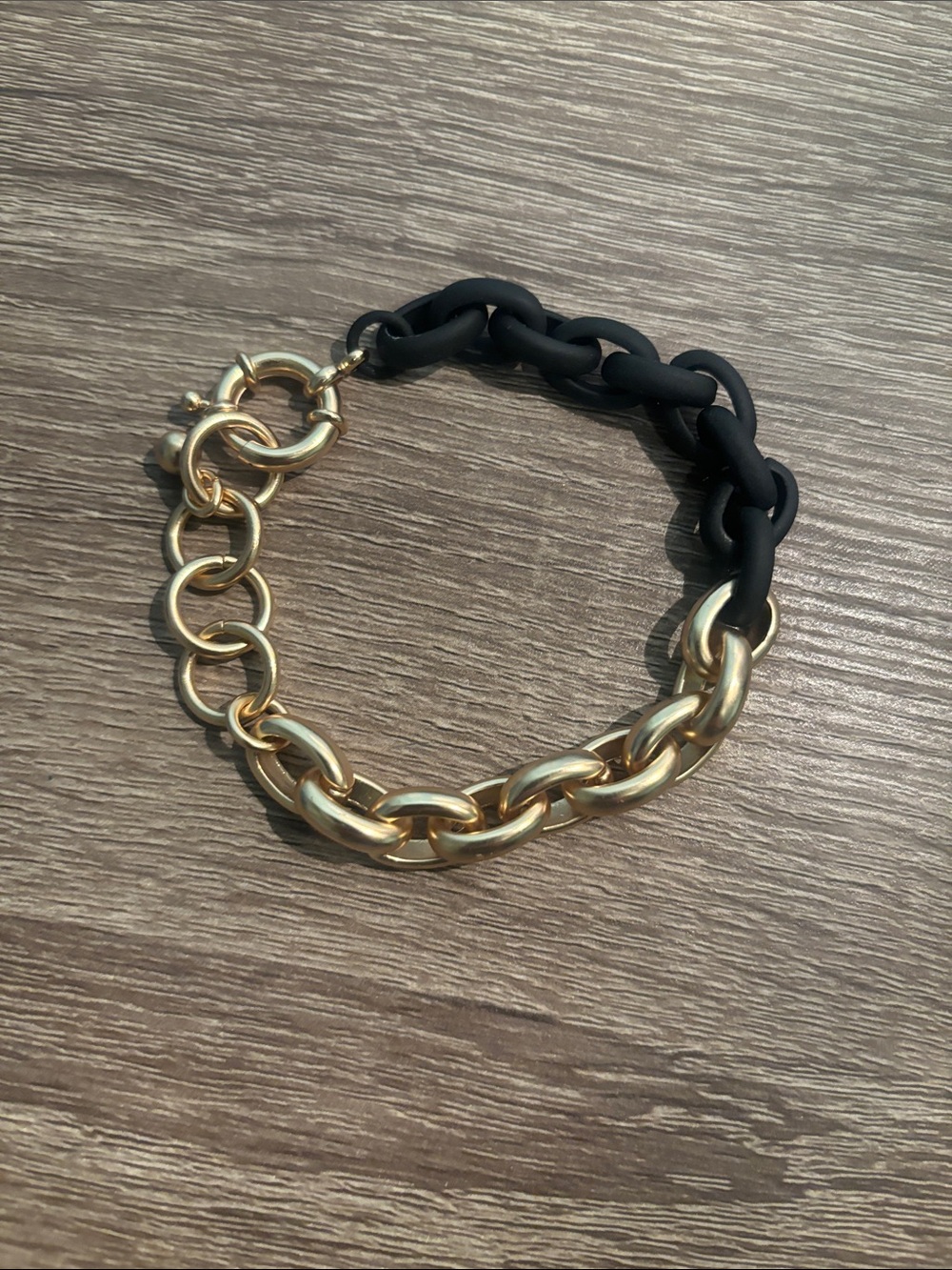 Chico's Gold and Black Link Bracelet